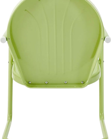 Crosley Furniture KO10004KL Griffith 3-Piece Retro Metal Outdoor Seating Set with 2 Chairs and Side Table, Key Lime - LeafyLoom