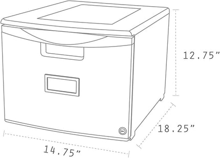 Storex 61267B01C File Cabinet, 1-Pack, Gray/Black - LeafyLoom