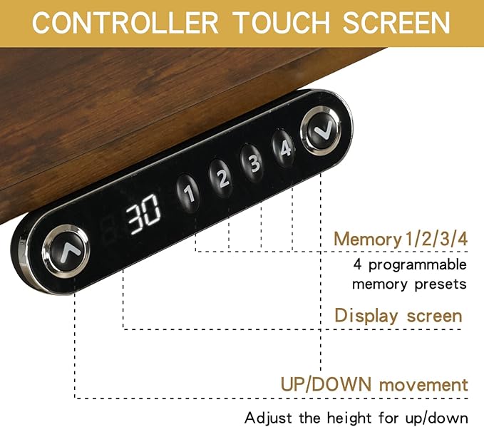 Adjustable Height L-Shaped 59 Inch Electric Standing Desk - Sit Stand Computer Desk with 3 Splice Board, Lockable Casters, Stand Up Desk Table for Home Office, Black Frame and Rustic Brown Top - LeafyLoom