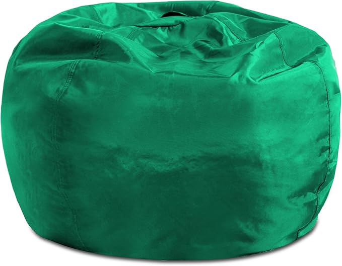 Posh Creations Structured Comfy Bean Bag Chair for Gaming, Reading, and Watching TV, 100in Round Classic Bean Bag, Microsuede - Tide Pool - LeafyLoom