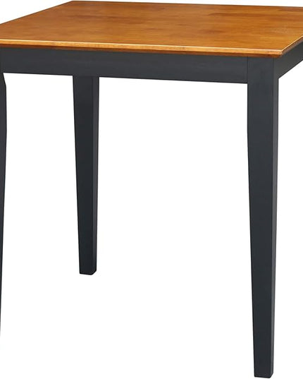IC International Concepts Dining Table, FURNITURE, Black/Cherry - LeafyLoom