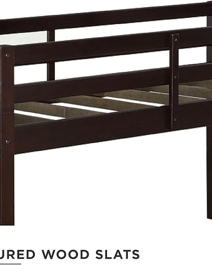 DHP DA8377-E Milton Twin, Espresso Loft Bed - LeafyLoom