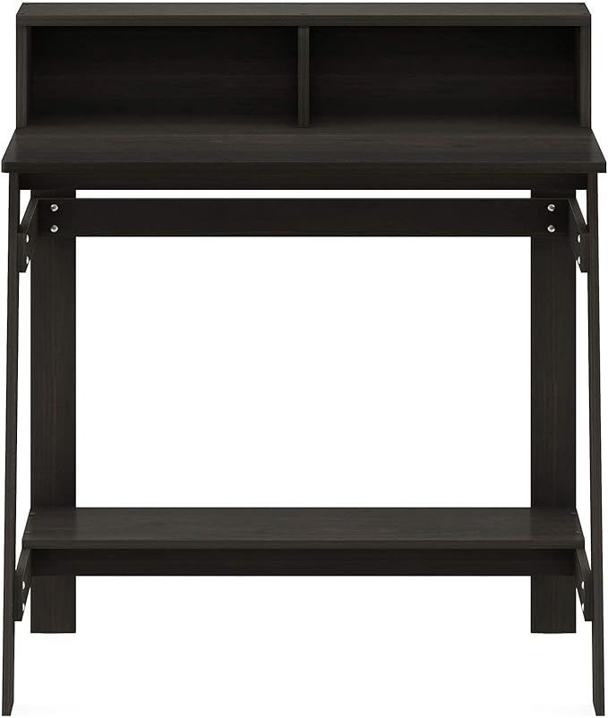 Furinno Simplistic a Frame Computer Desk, Espresso - LeafyLoom