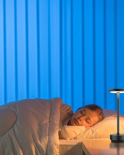 LED Cordless Table Lamps Set of 2,RechargeableTable Lights 3-Speed Dimmable Battery Operated Lamps,Portable Touch Mini Small Battery Lamps for Nightstand/Dining Room/Outdoor Cordless Lamp - LeafyLoom