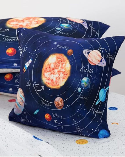 ADASMILE A & S Solar System Comforter Set Twin Outer Space Comforter for Kids 6 Pcs Bed in A Bag Twin Comforter Set for Boys Space Bed Set Galaxy Comforter with Star Moon Sheets for Kids Home Decor - LeafyLoom