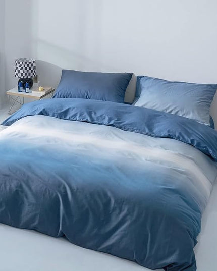 Blue Gradient Comforter Set Twin Blue Bedding Comforter Set Multicolor Light Blue Bedding Set Gradient Blue Blanket Quilts Blue Color Comforter Set for Twin Bed - LeafyLoom