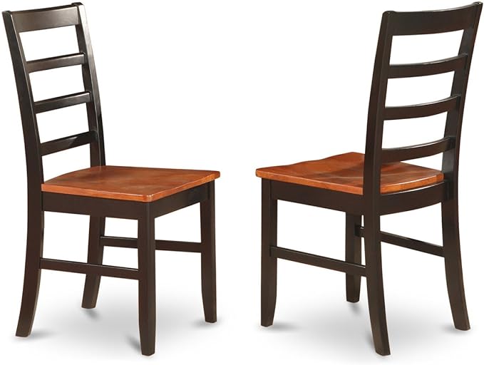 East West Furniture SUPF5-BCH-W 5 Piece Set Includes a Round Dining Table with Dropleaf & Shelves and 4 Kitchen Chairs, 42x42 Inch - LeafyLoom