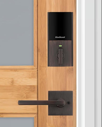 Kwikset Home Connect 620 Smart Lock Deadbolt with Z-Wave Technology, Works with Ring Alarm, Samsung Smartthings and More, Z-Wave Hub Required, Contemporary Design in Venetian Bronze Kwikset