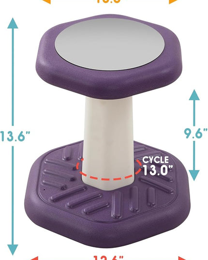 Wobble Chair for Kids, Wiggle Stool Flexible Seating Classroom, Improves Focus& Attention, Posture & ADHD Chair, Ages 3-8 - LeafyLoom