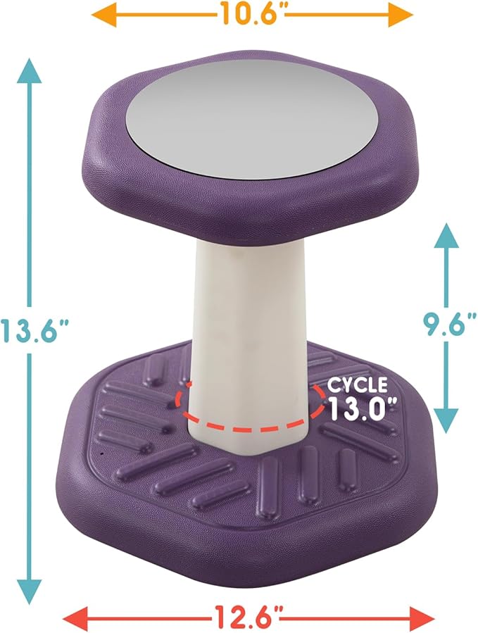 Wobble Chair for Kids, Wiggle Stool Flexible Seating Classroom, Improves Focus& Attention, Posture & ADHD Chair, Ages 3-8 - LeafyLoom
