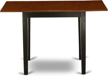 East West Furniture NDDA3-BCH-W Norden 3 Piece Modern Set Contains a Rectangle Wooden Table with Dropleaf and 2 Dining Room Chairs, 30x48 Inch - LeafyLoom