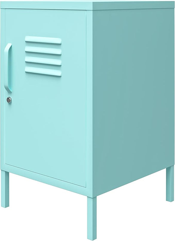 Novogratz Cache Metal Locker, Mint End Table - LeafyLoom