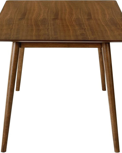 Armen Living Westmont 59" Rectangular Wood Dining Table, Walnut - LeafyLoom