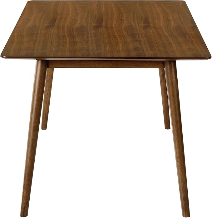Armen Living Westmont 59" Rectangular Wood Dining Table, Walnut - LeafyLoom
