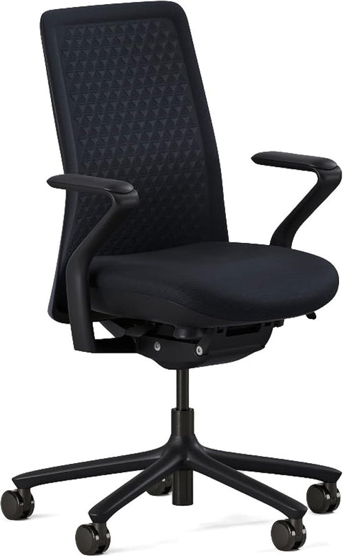 Branch Verve Chair - High Performance Executive Office Chair with Contoured Seat Back and Adjustable Lumbar Rest - High Density Foam Cushion with Aluminum Base - Up to 275 lbs - Galaxy - LeafyLoom