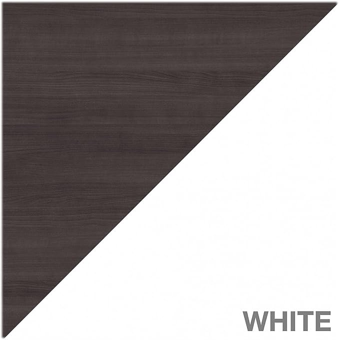 Bush Furniture Somerset 72W 3 Position Sit to Stand L Shaped Desk with Hutch in White and Storm Gray - LeafyLoom
