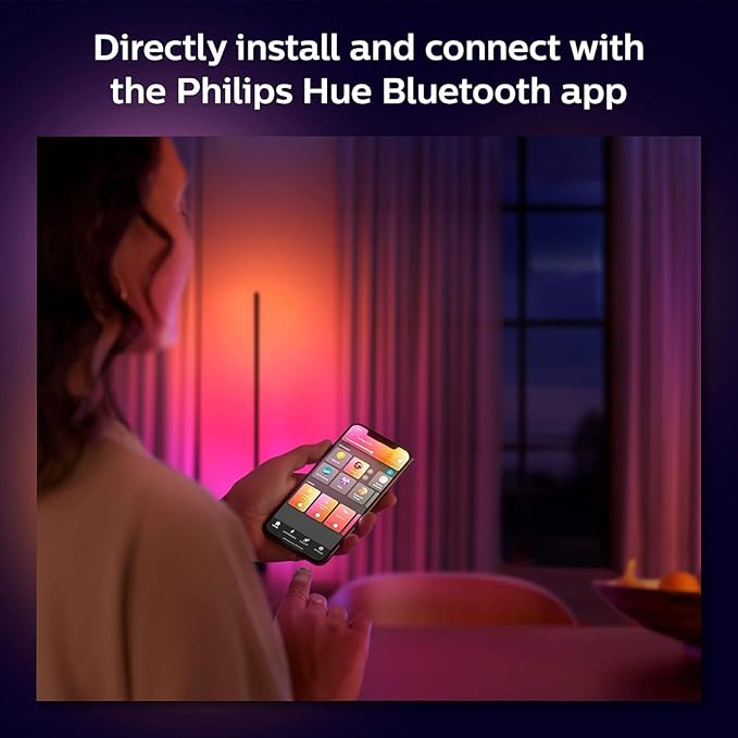 Philips Hue Indoor 6-Foot Smart LED Light Strip Base Kit with Plug - Flowing Multicolor Effect - 1 Pack - Control with Hue App - Works with Alexa, Google Assistant and Apple HomeKit PhilipsHue