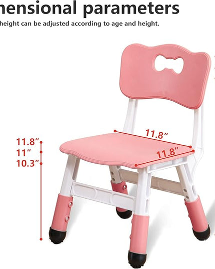 Kids' Desk Chairs Adjustable Height is Suitable for Children's Chairs Used in Families, Schools and Day-Care Between 2-10 Years Old The Max Bearing Capacity is 220LB(6PCS-Beige) - LeafyLoom