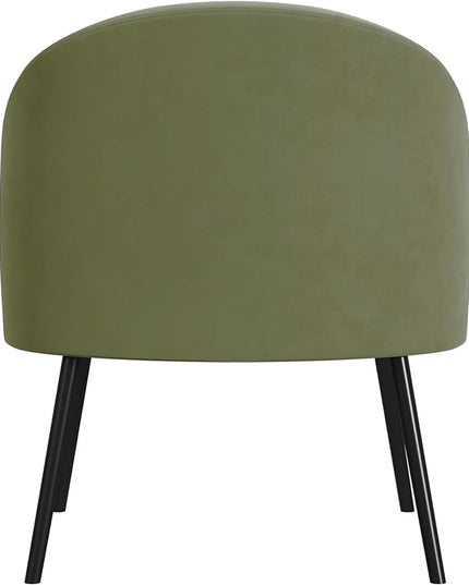 HomePop Upholstered Modern Living Room & Bedroom | Decorative Home Furniture Accent Chair, Light Sage Green Velvet - LeafyLoom