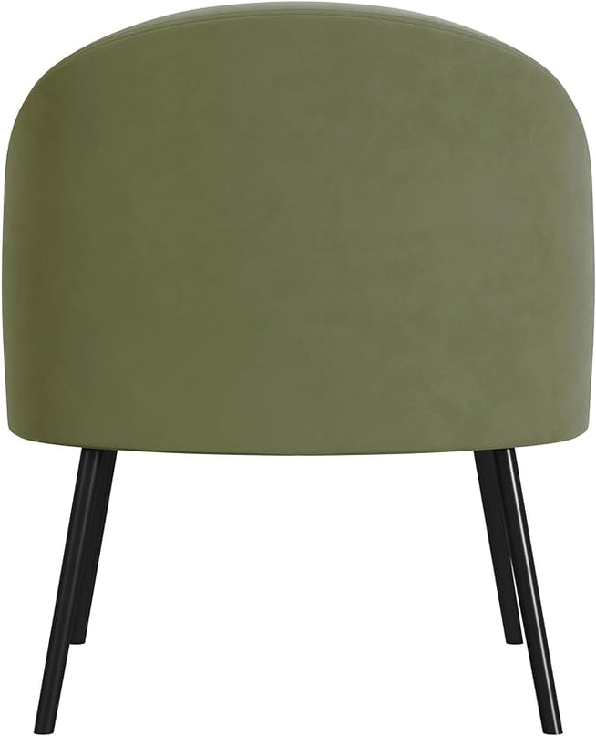 HomePop Upholstered Modern Living Room & Bedroom | Decorative Home Furniture Accent Chair, Light Sage Green Velvet - LeafyLoom
