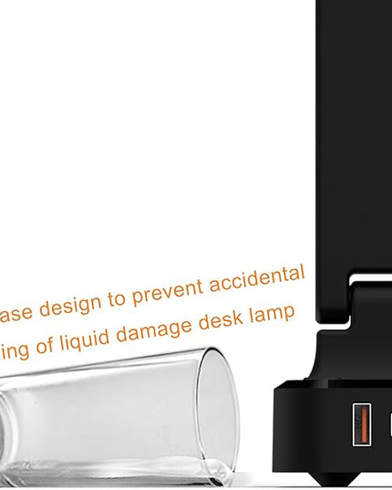 COZOO LED Desk Lamp with 3 USB Charging Ports,1 AC Outlet,2 Pen Holders,3 Color Temperatures 3 Brightness LevelsTouch/Memory/Timer Function,10W Eye Protection Foldable Reading Light,College Study Lamp - LeafyLoom