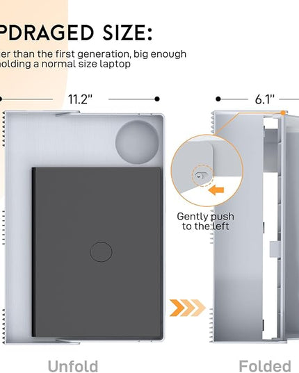 SPACELEAD Bedside Shelf for Bed & Top Bunk- College Dorm Room Essentials, Loft Bed Accessories, Clip On Nightstand Snack Organizer, Floating Bed Side Table Tray (Grey，Plastic) - LeafyLoom