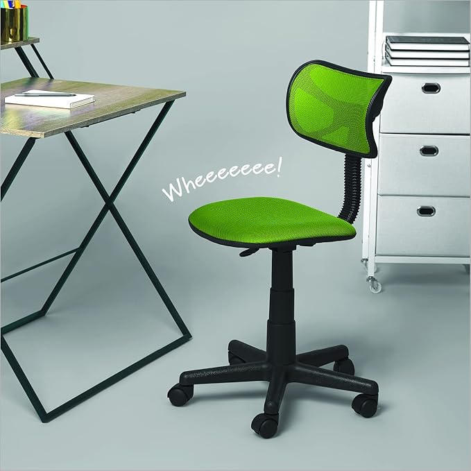 Swivel Mesh Desk Chair, Neon 21D x 21W x 33H in - LeafyLoom