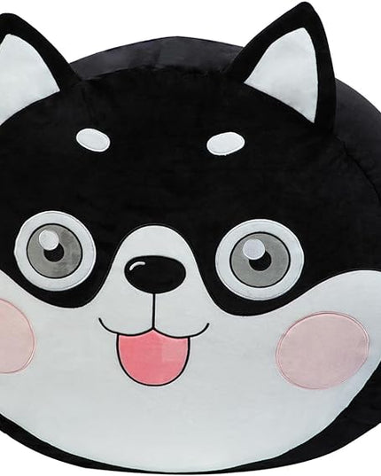 Toy Organizers and Storage for Kids Room Decorations, Childrens Bean Bag Chairs Black Cute Dog, Extra Large Size, Velvet Super Soft Cover Only - LeafyLoom