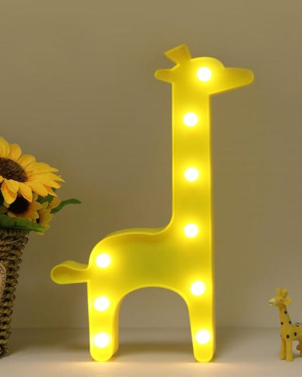 GUOCHENG Cute Giraffe Shaped LED Night Light Warm White Table Night Lamps Bedroom Nursery Home Bedside Indoor Decorations Giraffe Gifts for Kids Children Girls - LeafyLoom