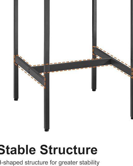 NicBex Small Dining Table for 2 Kitchen Tables and Chairs Bar Table Set, Square Bar Table with 2 Bar Chairs for Kitchen Breakfast Table, Bar, Banquet Hall, Space Saving, Rustic Brown - LeafyLoom