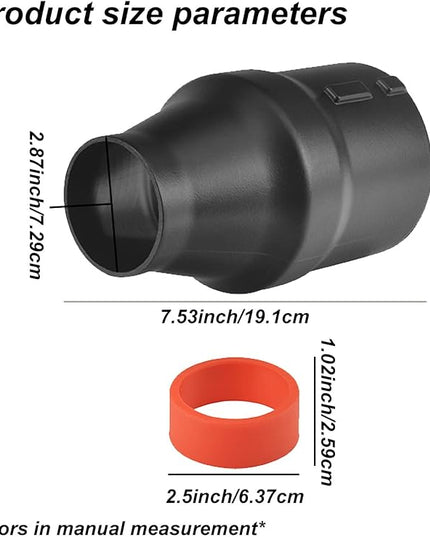 Car Drying Nozzle with Red Soft Tip Cover for Milwaukee M18 Fuel Single Battery Leaf Blowers Fits 2724-20 and 2728-20 - LeafyLoom