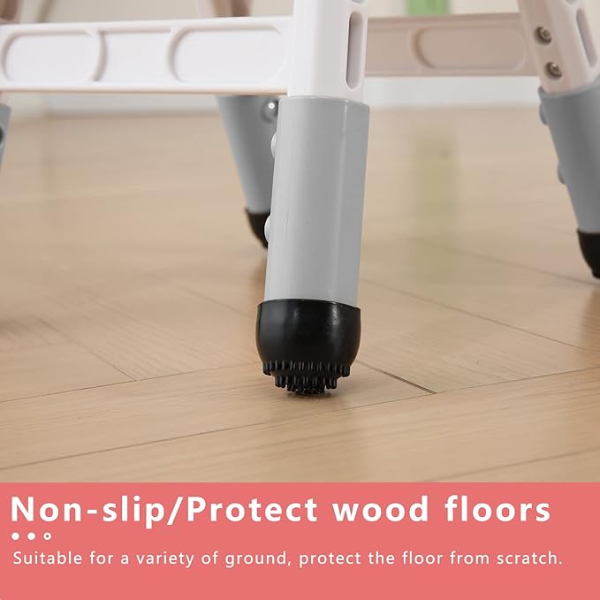 Adjustable Kid Chairs Indoor 3 Level Adjustable Suitable for Children Age 2-6. Maximum load-bearing 220LBS Suitable for Family Classroom and Nursery Child Seat Set (2-Pack-Grey) - LeafyLoom