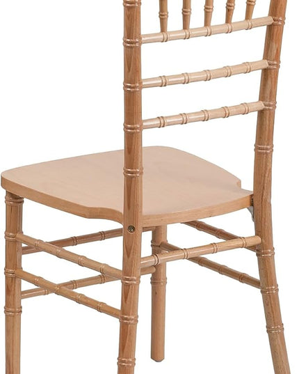 Flash Furniture HERCULES Series Natural Wood Chiavari Chair - LeafyLoom