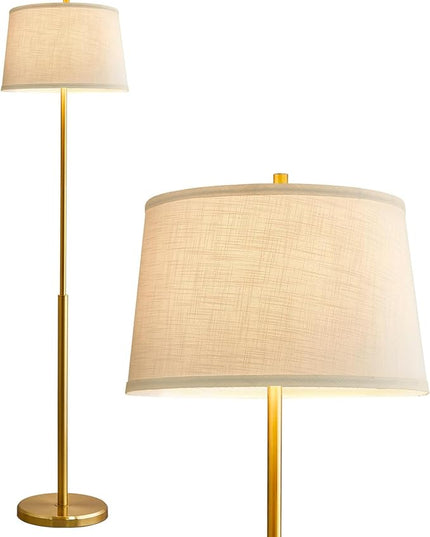 Oneach 61.75" Modern Floor Lamp for Living Room Tall Lamp for Bedroom Gold Floor Lamp with Rotary Switch Industrial Standing Lamp Floor Lamp for Nursery Study Room Office - LeafyLoom