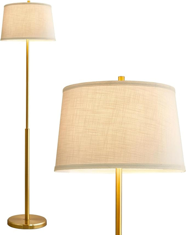 Oneach 61.75" Modern Floor Lamp for Living Room Tall Lamp for Bedroom Gold Floor Lamp with Rotary Switch Industrial Standing Lamp Floor Lamp for Nursery Study Room Office - LeafyLoom
