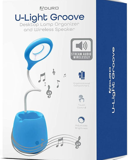 Aduro U-Light Aduro U-Light Desk Lamp Table Light with Wireless Speaker & Phone Stand Desk Organizer, Flexible Gooseneck Table Lamp - Perfect for Home Office Blue - LeafyLoom