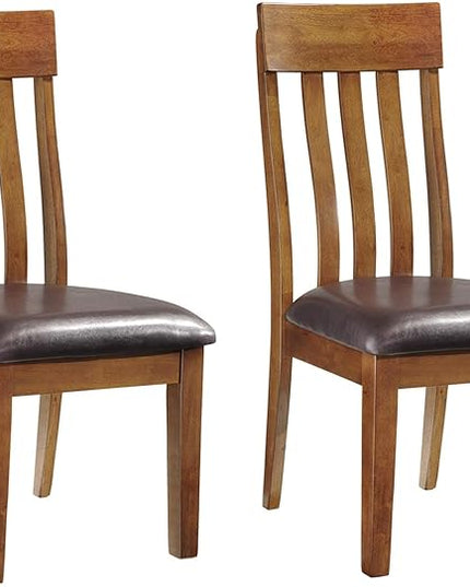 Signature Design by Ashley Ralene Rake Back 19" Dining Room Chair 2 Count, Medium Brown - LeafyLoom