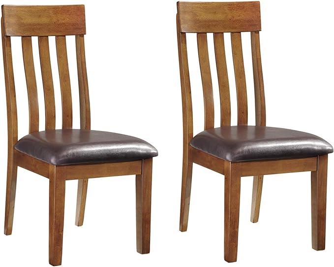Signature Design by Ashley Ralene Rake Back 19" Dining Room Chair 2 Count, Medium Brown - LeafyLoom