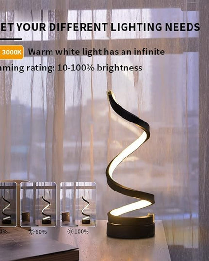 modern table lamps,unique lamps,Bedside Lamp for nightstand,LED Dimmable minimalist table lamp for Bedroom Living Room Office desk lamp bookshelf lamp,12W Warm White - LeafyLoom