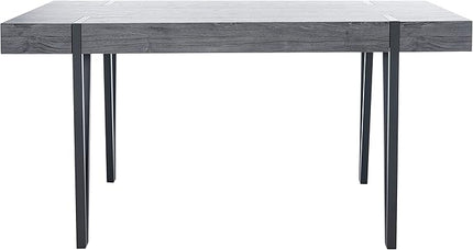 SAFAVIEH Home Collection Alyssa Mid-Century Rustic Industrial Black Oak Dining Room Table DTB7000B, 0 - LeafyLoom