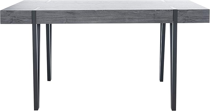SAFAVIEH Home Collection Alyssa Mid-Century Rustic Industrial Black Oak Dining Room Table DTB7000B, 0 - LeafyLoom