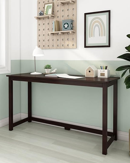 Max & Lily Solid Wood Desk, 55 Inches, Espresso - LeafyLoom