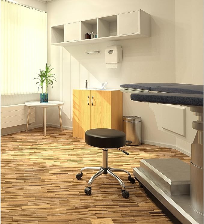 Boss Office Products Be Well Medical Spa Stool in Black - LeafyLoom