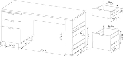 247SHOPATHOME home-office-desks, Espresso - LeafyLoom