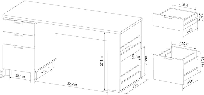 247SHOPATHOME home-office-desks, Espresso - LeafyLoom