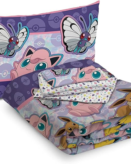 Northwest Pokemon Bed in a Bag Set, Full, Friendly Battle - LeafyLoom