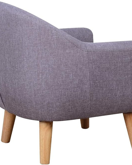 Single Linen Fabric Kids Armchair, Toddler Sofa and Couch with Wooden Legs, Children Chair Seat for Children Gift (Gray) - LeafyLoom