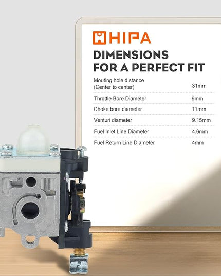 Hipa RB-K106 PB-250LN Carburetor with Repower Kit Spark Plug for Echo Leaf Blower PB250 ES-250 PB-250 PB-250LN Handheld Blower A021003661 Carb - LeafyLoom