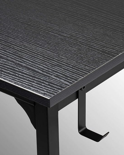 CubiCubi Computer Desk, 55" Study Writing Table for Home Office, Modern Simple Style PC Desk, Black - LeafyLoom