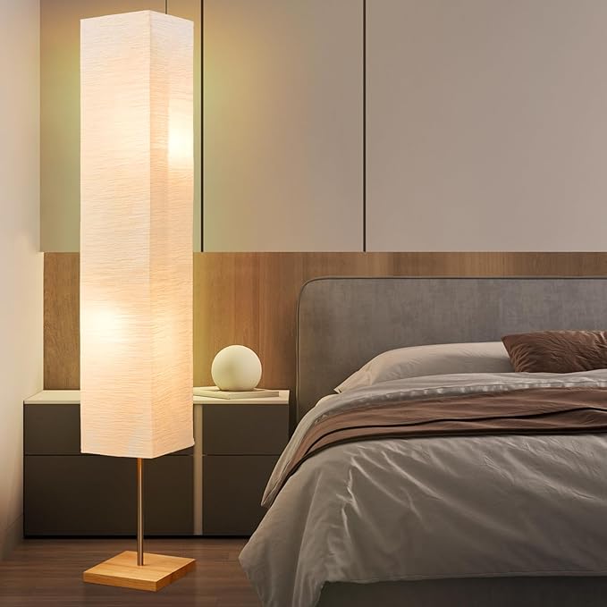 65" Floor Lamp for Living Room, 3 Way Dimmable Led Floor Lamp Column Floor Lamp Standing Lamp Corner Floor Lamp Modern Floor Lamp for Bedroom, Office& Living Room(Bulbs Included) - LeafyLoom